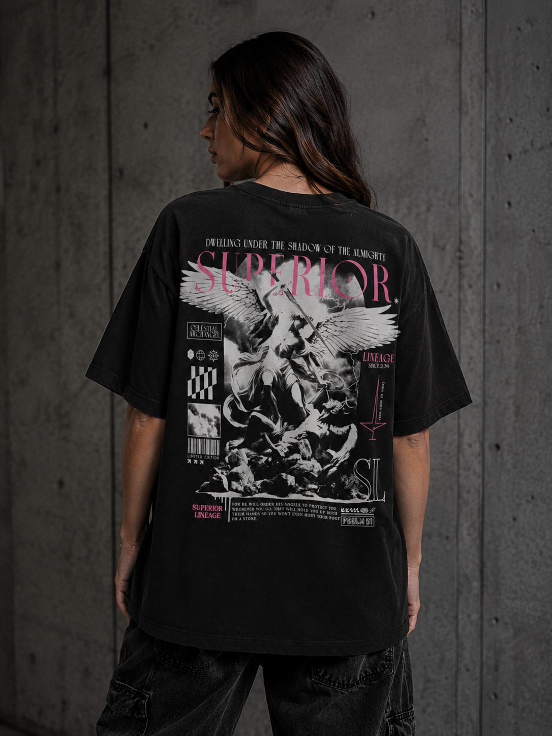Dwelling Under The Shadow Oversized Tee